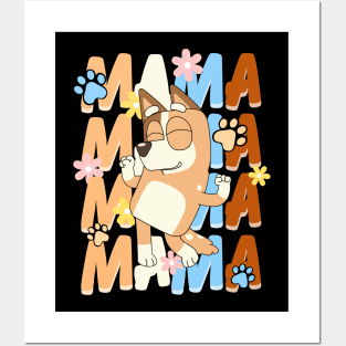 Bluey mama Posters and Art